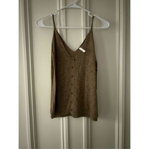 NWT Be Cool Los Angeles brownish khaki sweater tank S
